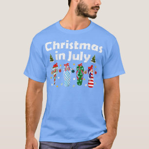 Christmas in July Flip Flop Summer Beach presents  T-Shirt