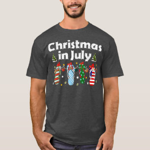 Christmas in July Flip Flop Summer Beach presents T-Shirt
