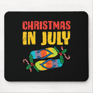 Christmas In July Flip Flops Summer Beach Xmas Men Mouse Mat