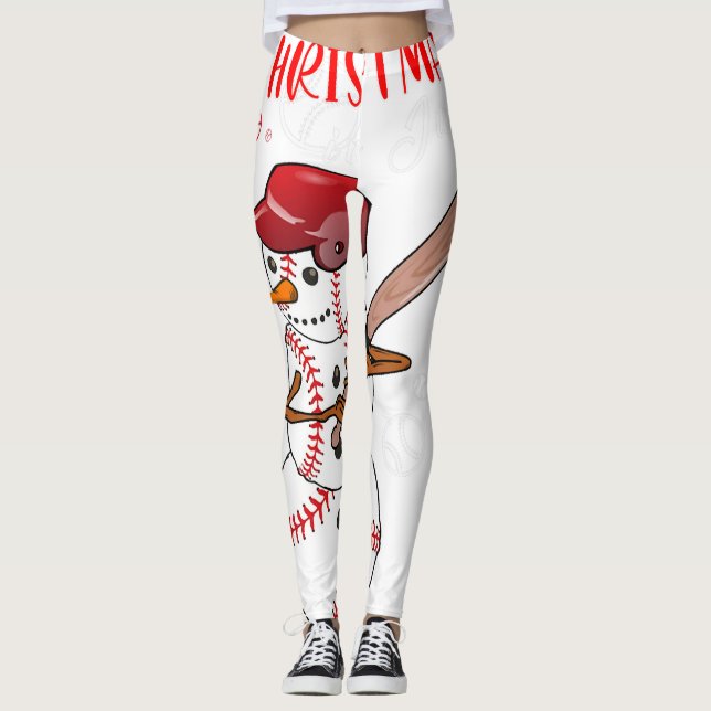 Christmas in July Flip Flops Summer Vacation Beach Leggings (Front)