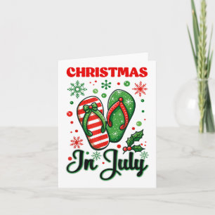 Christmas In July Flip Flops Xmas Flip Flops Summe Card