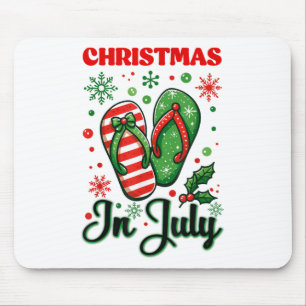 Christmas In July Flip Flops Xmas Flip Flops Summe Mouse Mat
