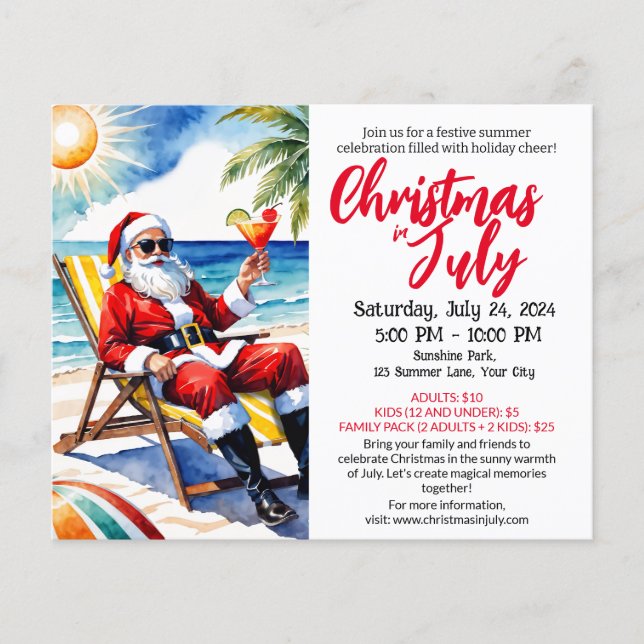 Christmas in july flyer (Front)