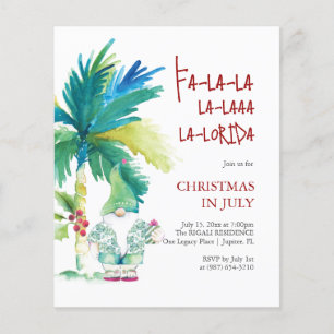 Christmas in July Flyers Templates Tropical Theme