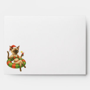 Christmas in July for Cat Lovers Pool party Envelope