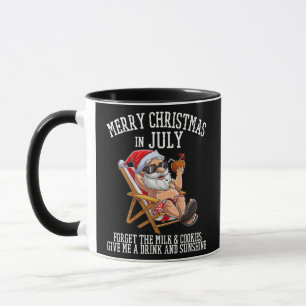 Christmas In July Forget Milk Cookies Party Santa Mug