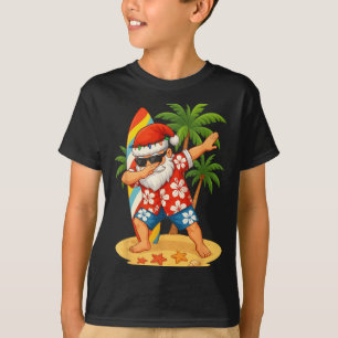 Christmas In July Funny Dabbing Santa Beach T-Shirt