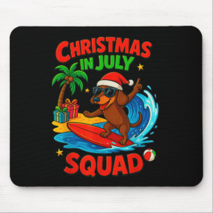 Christmas In July Funny Dachshund Dog Lover Xmas I Mouse Mat