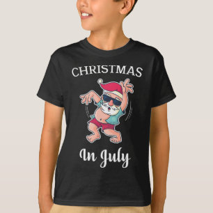 Christmas In July Funny Dancing Santa Fun Dance T-Shirt