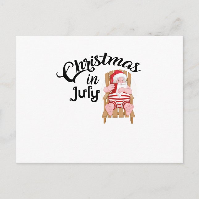 Christmas in July Funny Gift Holiday Postcard (Front)