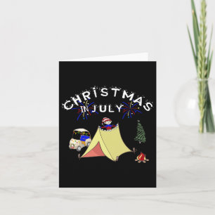 Christmas In July Funny Golf Cart Camping T Shirt Card