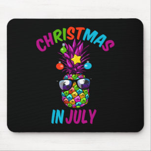 Christmas In July Funny Pineapple Summer Xmas Gift Mouse Mat