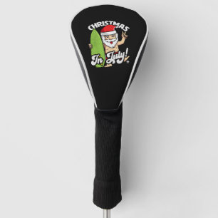 Christmas In July Funny Santa Claus Graphic Golf Head Cover