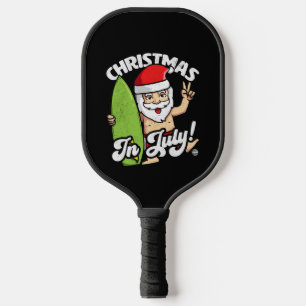 Christmas In July Funny Santa Claus Graphic Pickleball Paddle