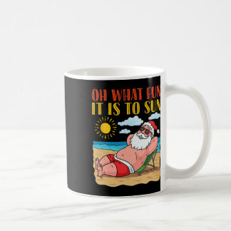 Christmas In July Funny Santa Hat Sungles Summer Coffee Mug