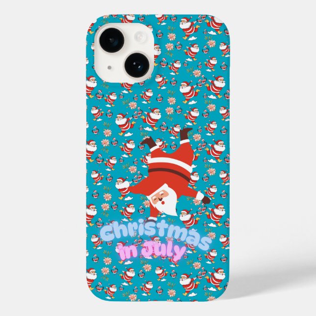 Christmas in July Funny Santa Pattern Phone Case (Back)