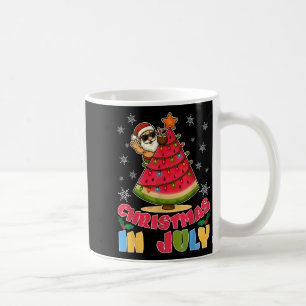 Christmas In July Funny Santa Watermelon Xmas Tree Coffee Mug