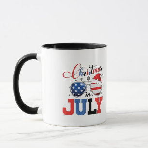 Christmas in July Funny Santa Xmas 4h of July Mug