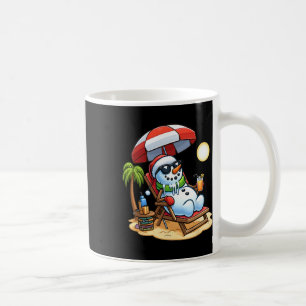 Christmas In July Funny Snowman Summer Fun Beach H Coffee Mug