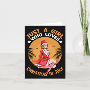 Christmas In July - Funny Summer Flamingo Christma Card