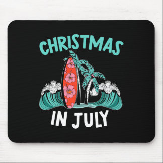 Christmas In July Funny Summer Vacation Tropical G Mouse Mat