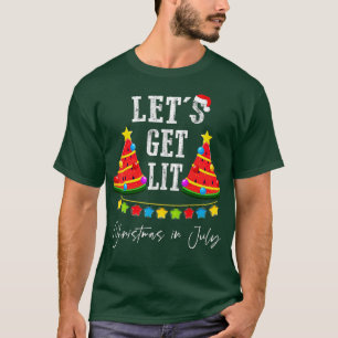 Christmas In July Funny Watermelon Tree Summer Let T-Shirt