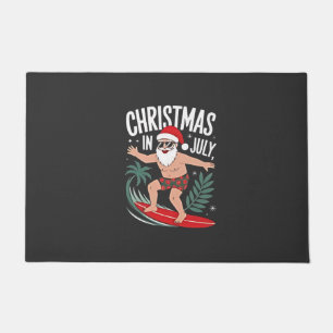 Christmas in July Funny xmas Christmas Santa Beach Doormat