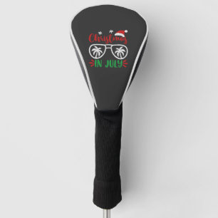 Christmas in July Funny Xmas Santa Vacation Summer Golf Head Cover