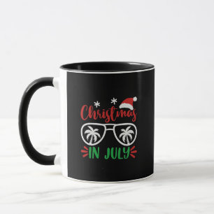 Christmas in July Funny Xmas Santa Vacation Summer Mug