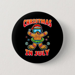 Christmas In July Gingerbread  6 Cm Round Badge