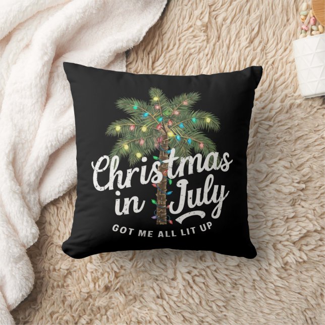 Christmas in July Got Me All Lit Up  Cushion (Blanket)