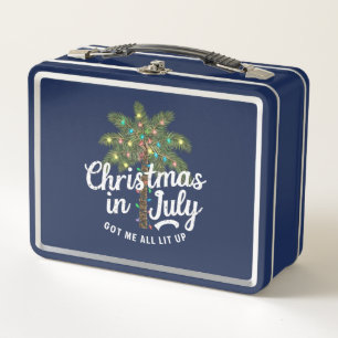 Christmas in July Got Me All Lit Up Metal Lunch Box