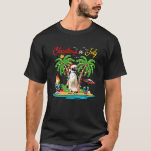 Christmas In July Hawaiian Santa Penguin Costume B T-Shirt
