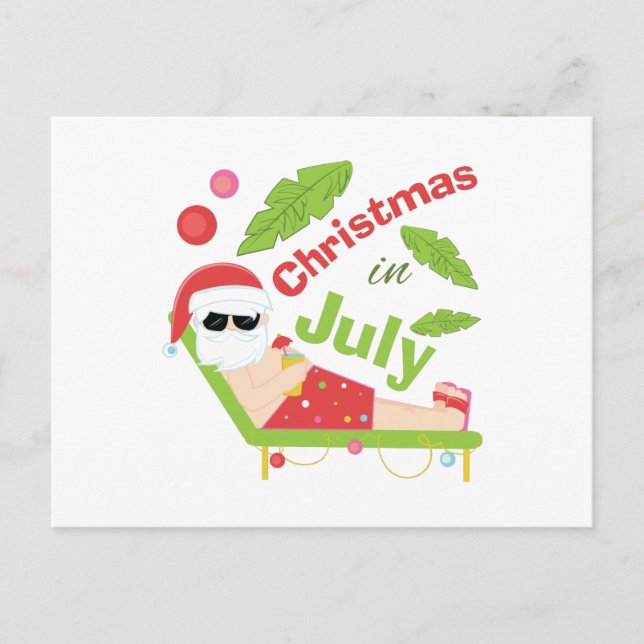 Christmas In July Holiday Postcard (Front)