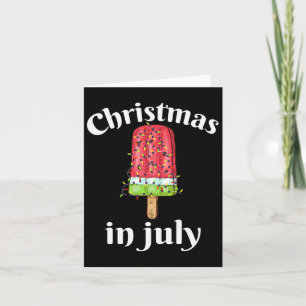 Christmas In July Ice Cream Christmas Tree Summer Card