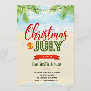 Christmas in july invitation
