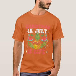 Christmas In July Is Life Santa Summer Watermelon T-Shirt