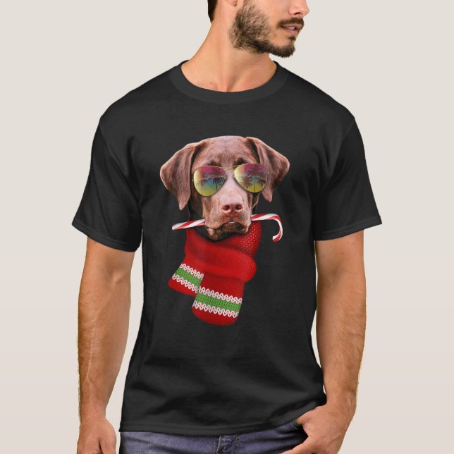 Christmas in July Labrador Sunglasses Dog Lover Gi T-Shirt (Front)