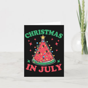 Christmas In July Melon Xmas Tree Hawaii Shirt Sum Card