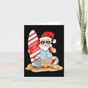 Christmas In July Men Women Tails Not Cookies Surf Card