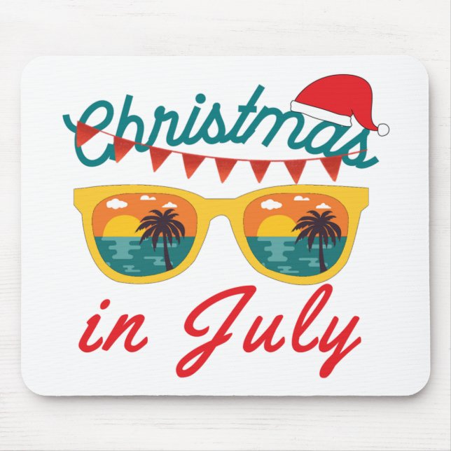 Christmas In July Mouse Mat (Front)