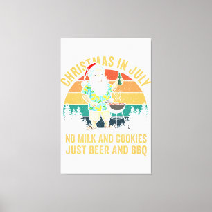 Christmas In July No Cookies Just Cocktails Summer Canvas Print