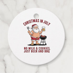 Christmas in July: No Milk, No Cookies, Just Beer Favour Tags