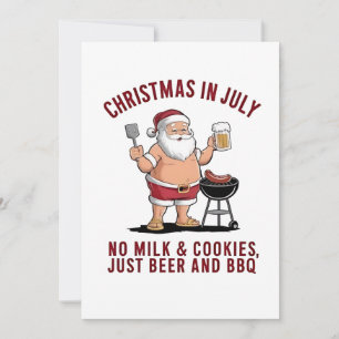Christmas in July: No Milk, No Cookies, Just Beer Thank You Card