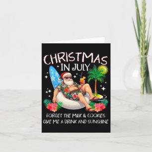 Christmas In July Palm Tree Beach Summer Hawaii Sa Card