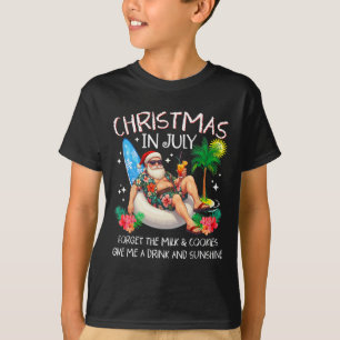 Christmas In July Palm Tree Beach Summer Hawaii Sa T-Shirt