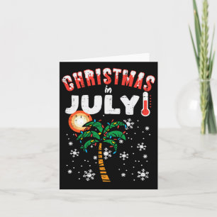 Christmas In July Palm Tree Xmas Beach Summer Men Card