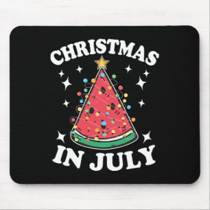 Christmas In July Party Watermelon Christmas Tree Mouse Mat