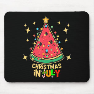 Christmas In July Party Watermelon Christmas Tree  Mouse Mat
