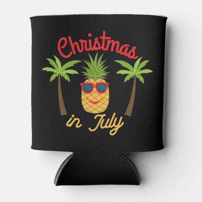 Christmas In July Pineapple  Can Cooler (Front)